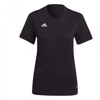 Camiseta de fútbol adidas Entrada 22 para mujer, color negro, talla XL