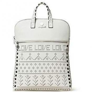 Desigual Back_Azabache Nanaimo, Mochila para Mujer, Blanco