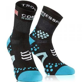 Compressport SHT2BR - Calcetines unisex, color negro/azul, talla 35-38