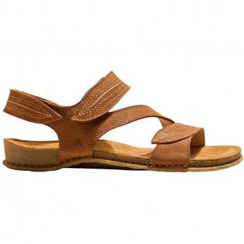 Sandalias planas de mujer El Naturalista Marrón 5810 con Plantilla Acolchada