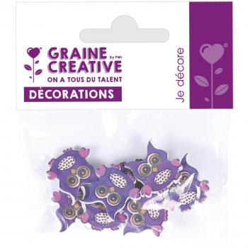 Blister 8 Buhos Adhesivos Decorativos 20mm