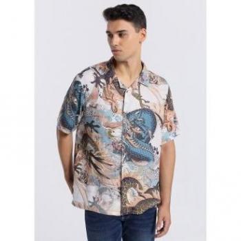 Camisa de Manga Corta Lois Jeans para Hombre - Diseño Moderno y Elegante con Tallaje en Pulgadas