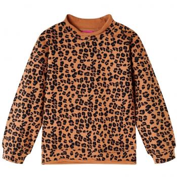 Sudadera para Niños con Estampado de Leopardo Color Coñac Claro Talla 92