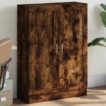 Librería Armario de libros en madera multicapa de roble humo 82,5x30,5x115 cm