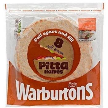 Sandwich Warburtons 8 Marrón Pitta Mitades 284g