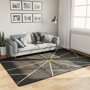Alfombra de área lavable antideslizante 160x230 cm color beige y dorado, antracita, gris y más para sala de estar, dormitorio, habitación y salón