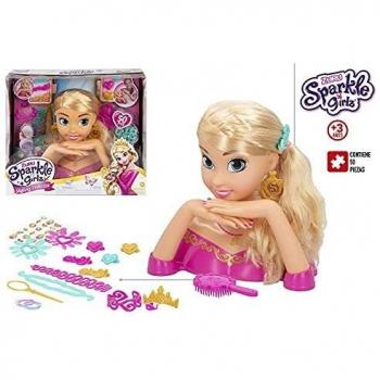 ColorBaby Sparkle Girlz 46669 - Sparkle Girlz - Busto muñeca c/ uñas & Acc
