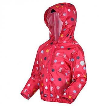 Regatta Kids Waterproof Peppa Pig Jacket - Water Repellent, Bright Blush Polka, Size 2-3 Years