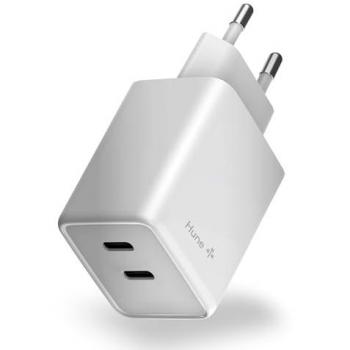 Cargador Eco Dual 45W Blanco Compacto con USB-C y Carga Rápida