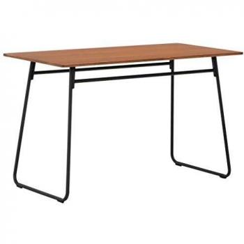 SengentoStyle Eettafel 120x60x73 cm massief multiplex staal bruin