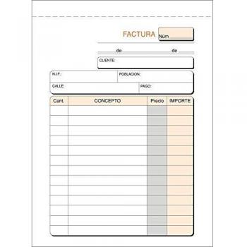 Talonario PRAXTON Facturas Sin IVA 4º Duplicado, Pack x10