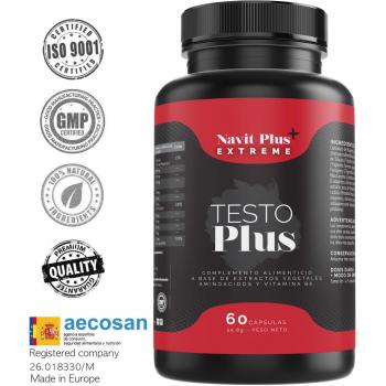 Testosterona formulada con TESTOFEN + ginseng, zinc y maca. Testosterona natural REGISTRADA y avalada con estudios clínicos. Aumento de masa muscular, rendimiento deportivo, fuerza y energía. ISO 9001