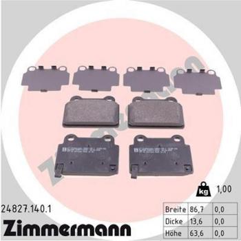 Pastillas de freno ZIMMERMANN 24827.140.1