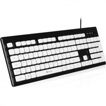 TECLADO NGS CLIPPER - 104 TECLAS - SILENCIOSO - RESISTENTE A DERRAMES - PLUG AND PLAY - USB - COLOR NEGRO