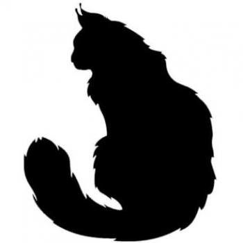 Decoración de Metal Gato 93 - Negro - 36x0,15x44 cm - EPIKASA