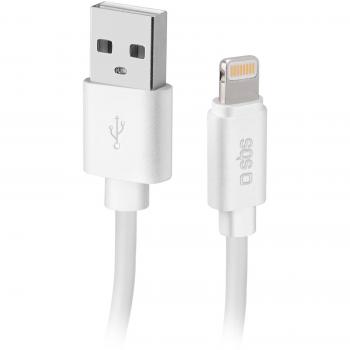 Cable de Datos/Carga SBS USB 2.0 - Lightning C-89 Blanco para iPhone