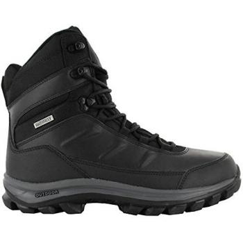 Elbrus Spike Mid Waterproof Snow Boots for Men - Black/Dark Grey EU 43