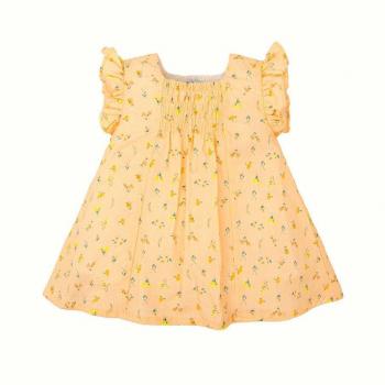 Vestido de niña 100% algodón con motivos florales