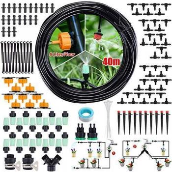 CAVEEN Sistema de Riego de Jardín 40M, Kit de Riego por Goteo Micro Riego Automático para Jardín/Invernadero/Césped/Maceta