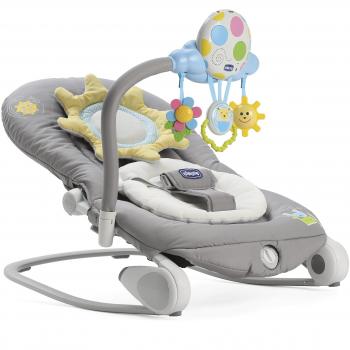 Chicco Balloon 2017 - Hamaca de 0 a 18 kg, con luces y sonidos, gris oscuro