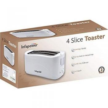 Tostadora Infapower X552 4 rebanadas - Blanco {5060240212248}