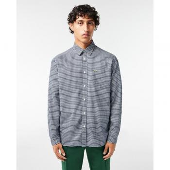 Lacoste Men's Long Sleeve Multicolor Plaid Cotton Flannel Casual Shirt