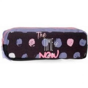 Estuche Escolar Roll Road The Time Is Now Negro Poliéster 22 x 7 x 3 cm