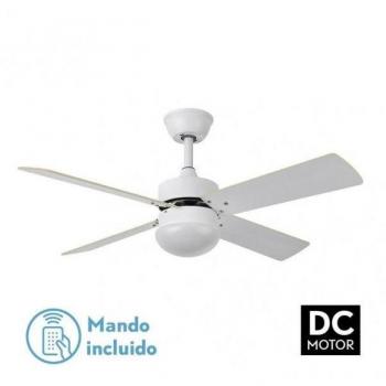 Ventilador de Techo DC Sofia 2xE27 Blanco 4 Aspas Blanca Haya