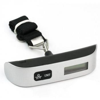 Báscula digital genérica de 50 g / 50 kg / 110 lb para equipaje electrónico + correa de gancho, color blanco