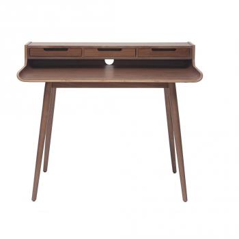 Escritorio vintage nogal 3 cajones L110 cm OPUS