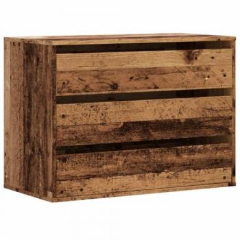 Cajonera de esquina madera de ingeniería envejecida 80x41x58 cm Vidaxl Marrón