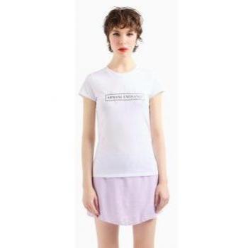 Camiseta de manga corta blanca con logo estampado de Armani Exchange