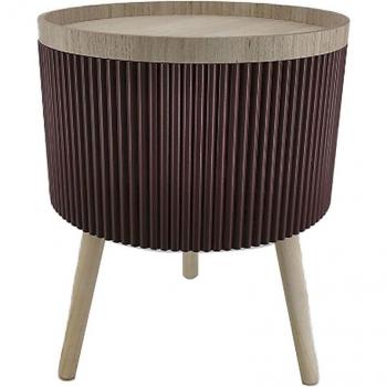 Mesita auxiliar mdf 38,5x38,5x49 marrón