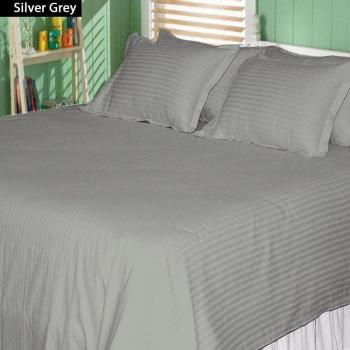 SACRO 100% algodón egipcio de 500 hilos 32 cm bolsillo profundo 4 piezas Juego de sábanas Euro rey IKEA tamaño gris plata terminantemente cadorabo