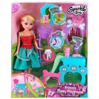 Muñeca Princess Puppy Playground Zuru Sparkle Girlz con accesorios +3A