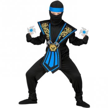 Disfraz de Ninja Kombat Azul con Armas para niño - Widmann