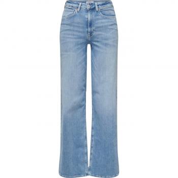 Only Madison Blush High Waist Wide Leg Jeans - Light Blue Denim