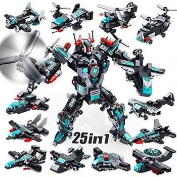 VATOS Robot Stem Juguetes de Construcción 25-in-1 577 PCS Educativo Ingeniería Bloques Aprendizaje Kit de Juguetes Diversión Creativa Mejor Regalo de Juguete para Niños de 6 años o más Niños y Niñas