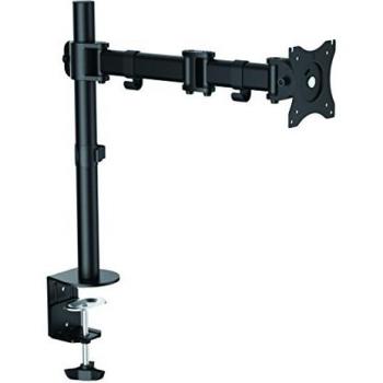 LogiLink BP0021 - Soporte para TV y monitor, 1 pantalla, compatible con tamaños de 13'' a 27'', capacidad de carga de hasta 8 kg, distancia del soporte al monitor de 33 cm, montajes