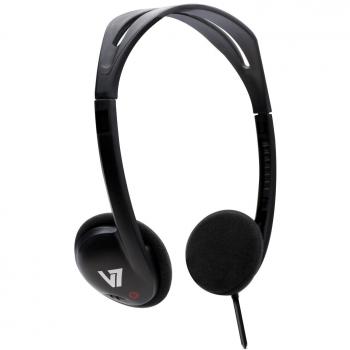 V7 HA300-2EP - Auriculares de diadema abiertos, negro