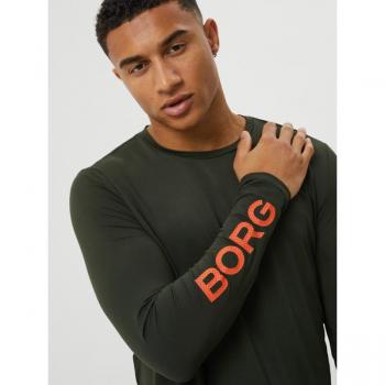 Björn Borg Long Sleeve T-Shirt Green, Size L