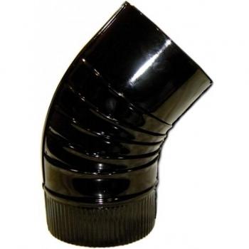 Wolfpack 22011112 Codo Estufa Color Negro Vitrificado de 120 mm. 45°.