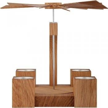 1-Tier pirámide - Roble Natural Moderna en Blanco - 19 cm / 7 Pulgadas - KWO
