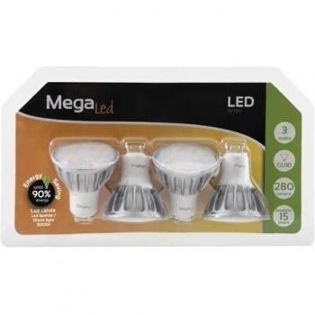 MEGALED Bomnilla 3W, Pack de 4 Unidades, Multicolor