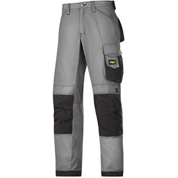 Snickers Workwear - Pantalones largos de trabajo Rip-Stop 3313 Gris / Negro Talla 048