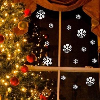 Ambiance Sticker Electro_flocons_White Pegatinas de Pared, Vinilo, Blanco, 20 x 55 cm