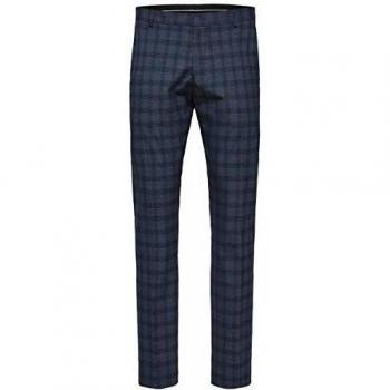 SELECTED HOMME Slhslim-mylologan Check TRS B Noos Pantalones de Traje, Multicolor