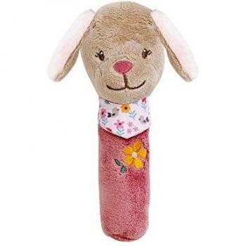 Sonajero de Peluche Lali la Perra Rosa - Nattou