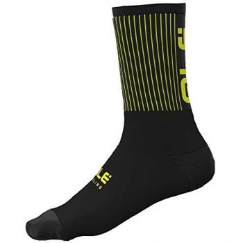 Calcetines Unisex de Invierno Alé Fence PrimaLoft Negros con Amarillo Fluorescente - Talla S