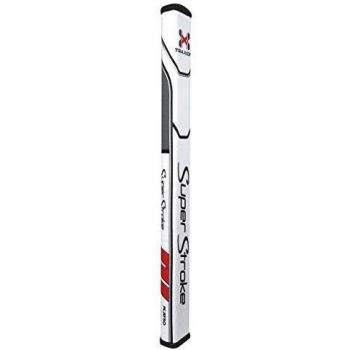 SuperStroke Traxion Flatso XL Plus 2.0 Grip, Unisex-Adult, Blanco/Gris/Rojo